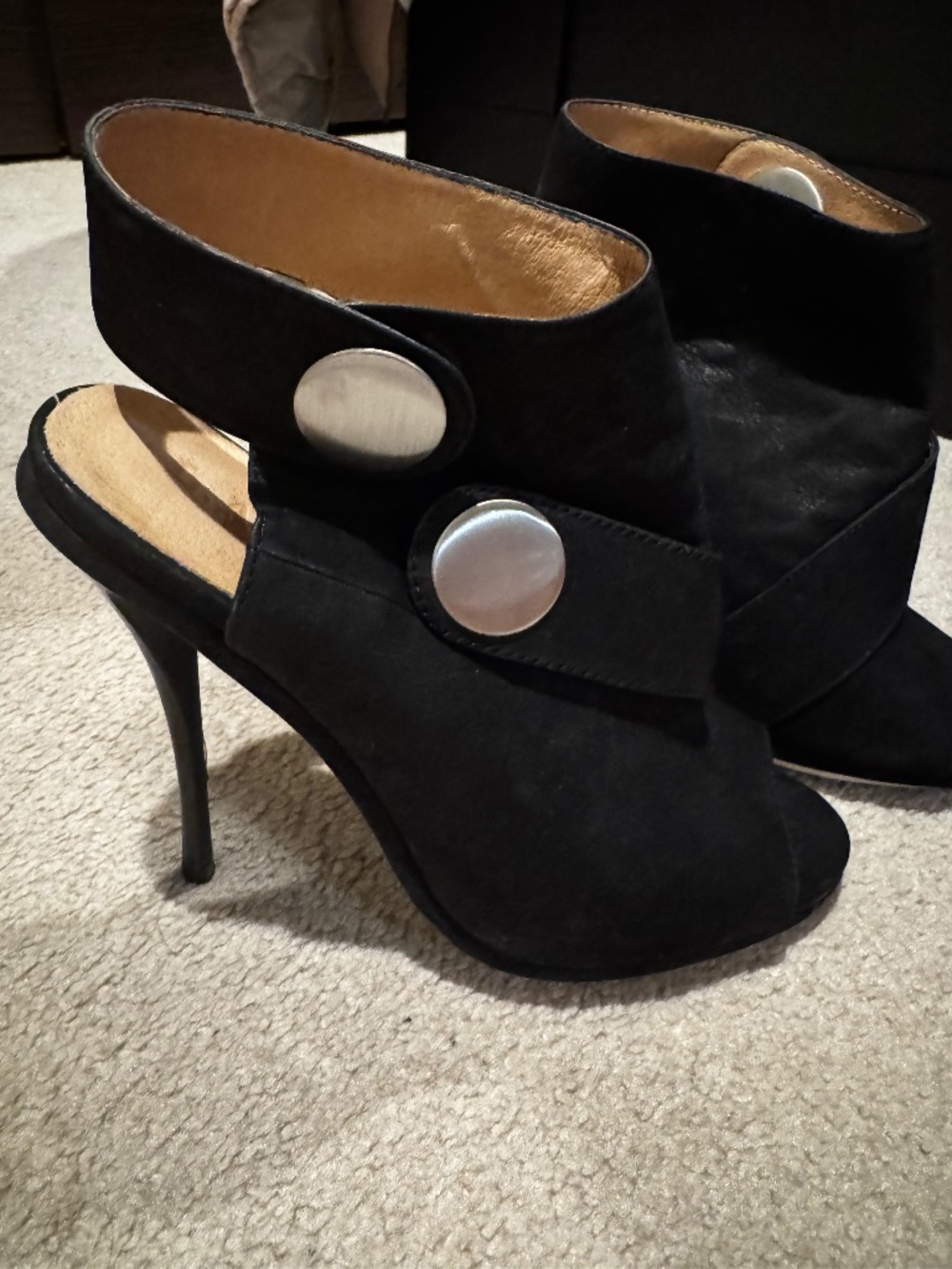 Designer, dress up high hills open toes bootie